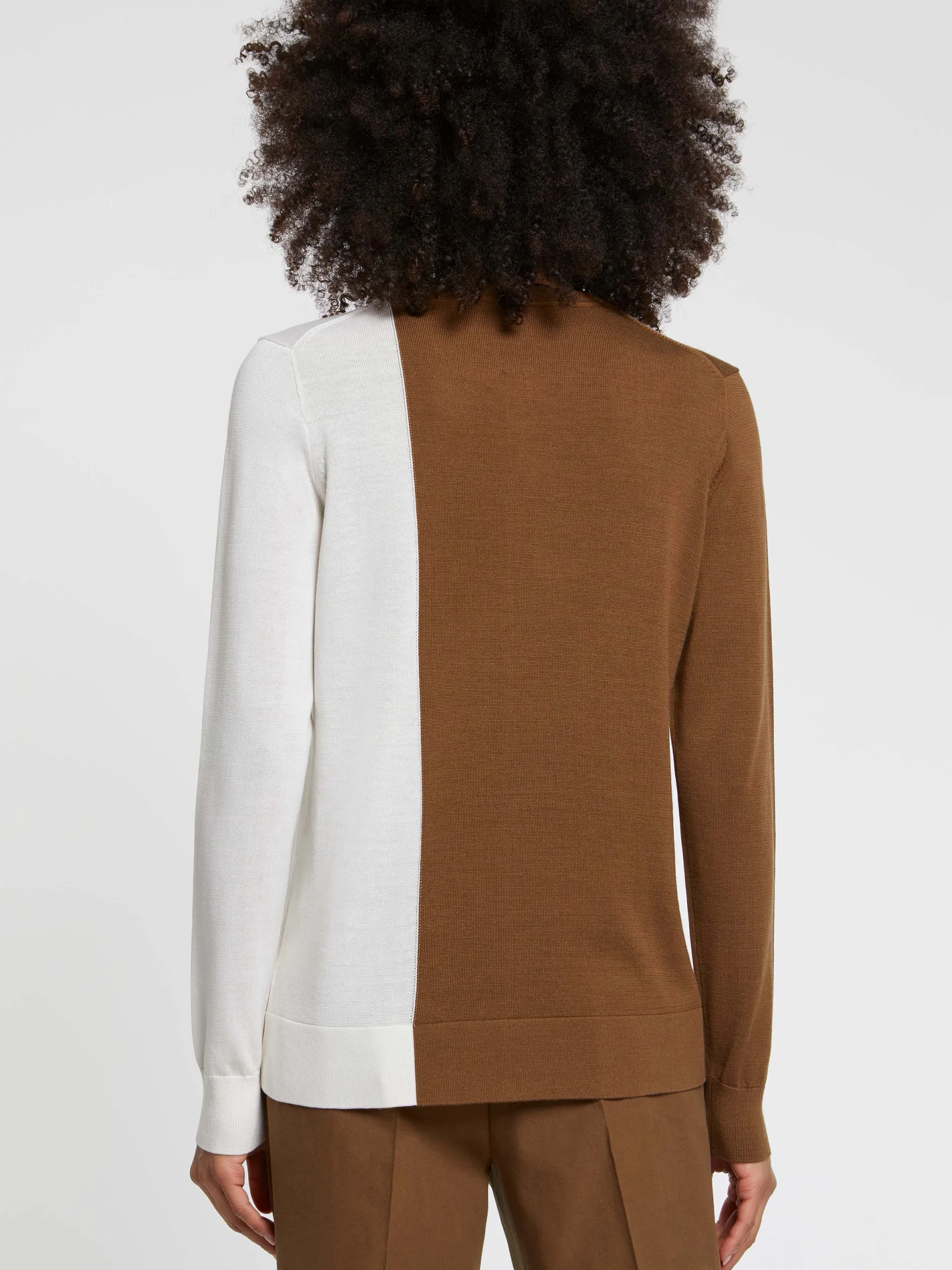 Paule Ka Gilet Bicolore En Soie Et Coton<Femme Pulls Et Cardigans