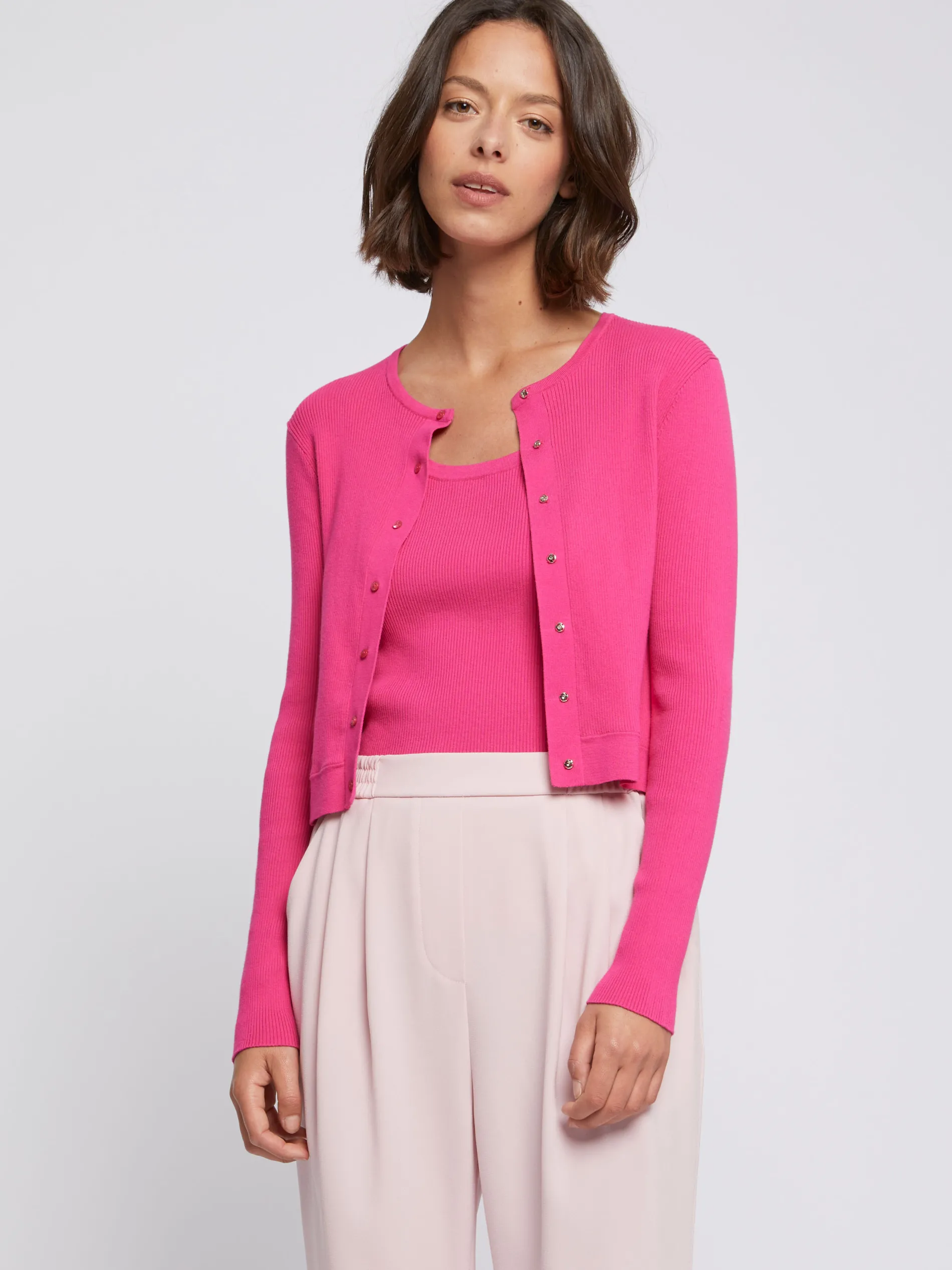 Paule Ka Gilet Court En Cotes De Laine Et Soie<Femme Pulls Et Cardigans