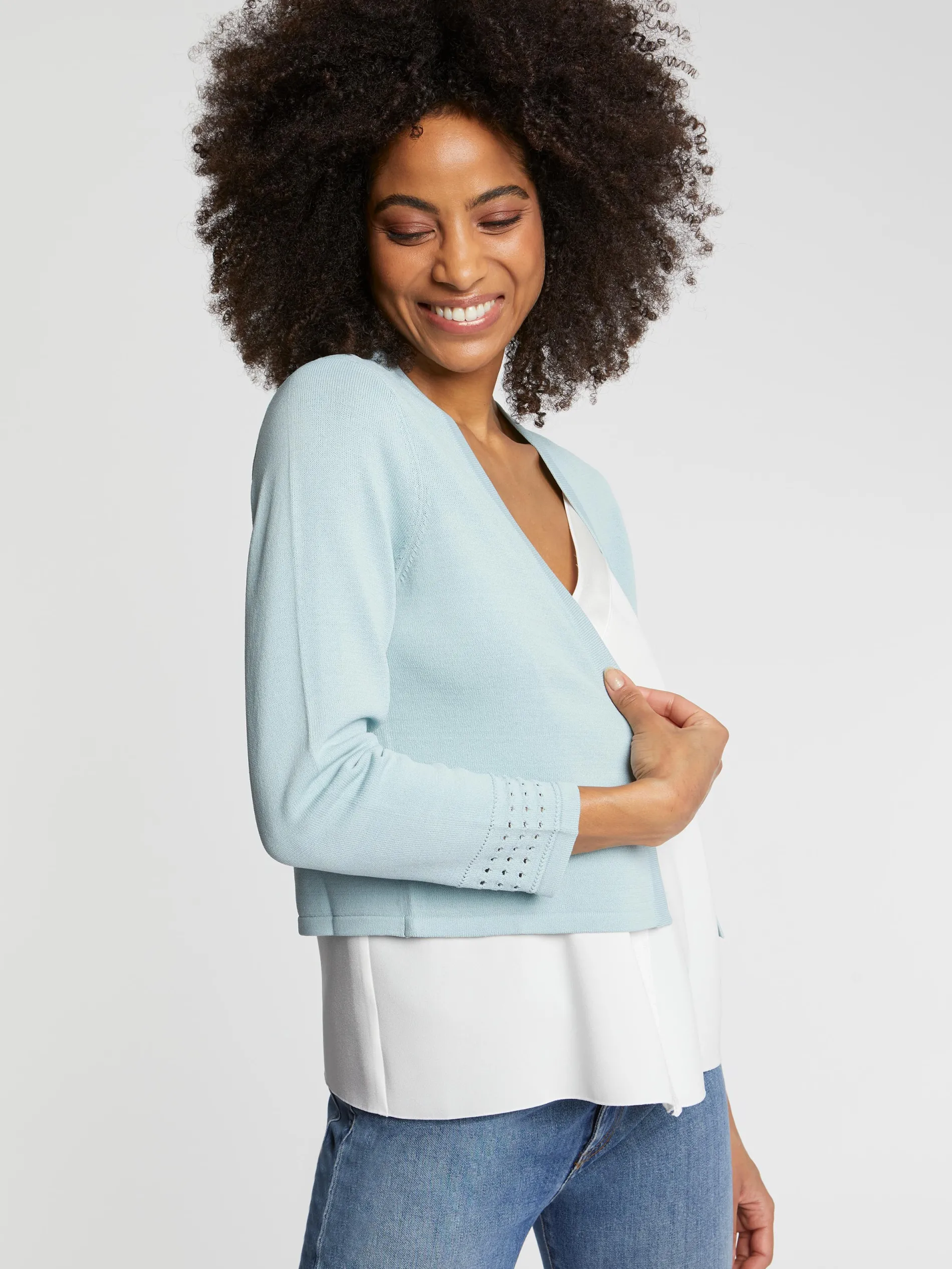 Paule Ka Gilet En Maille Ajouree<Femme Pulls Et Cardigans