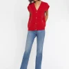 Paule Ka Gilet Sans Manches Double Face A Boutons Bijou<Femme Pulls Et Cardigans