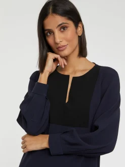 Paule Ka Haut Bicolore En Tissu Crepe<Femme Tops