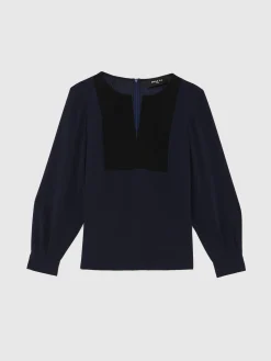 Paule Ka Haut Bicolore En Tissu Crepe<Femme Tops