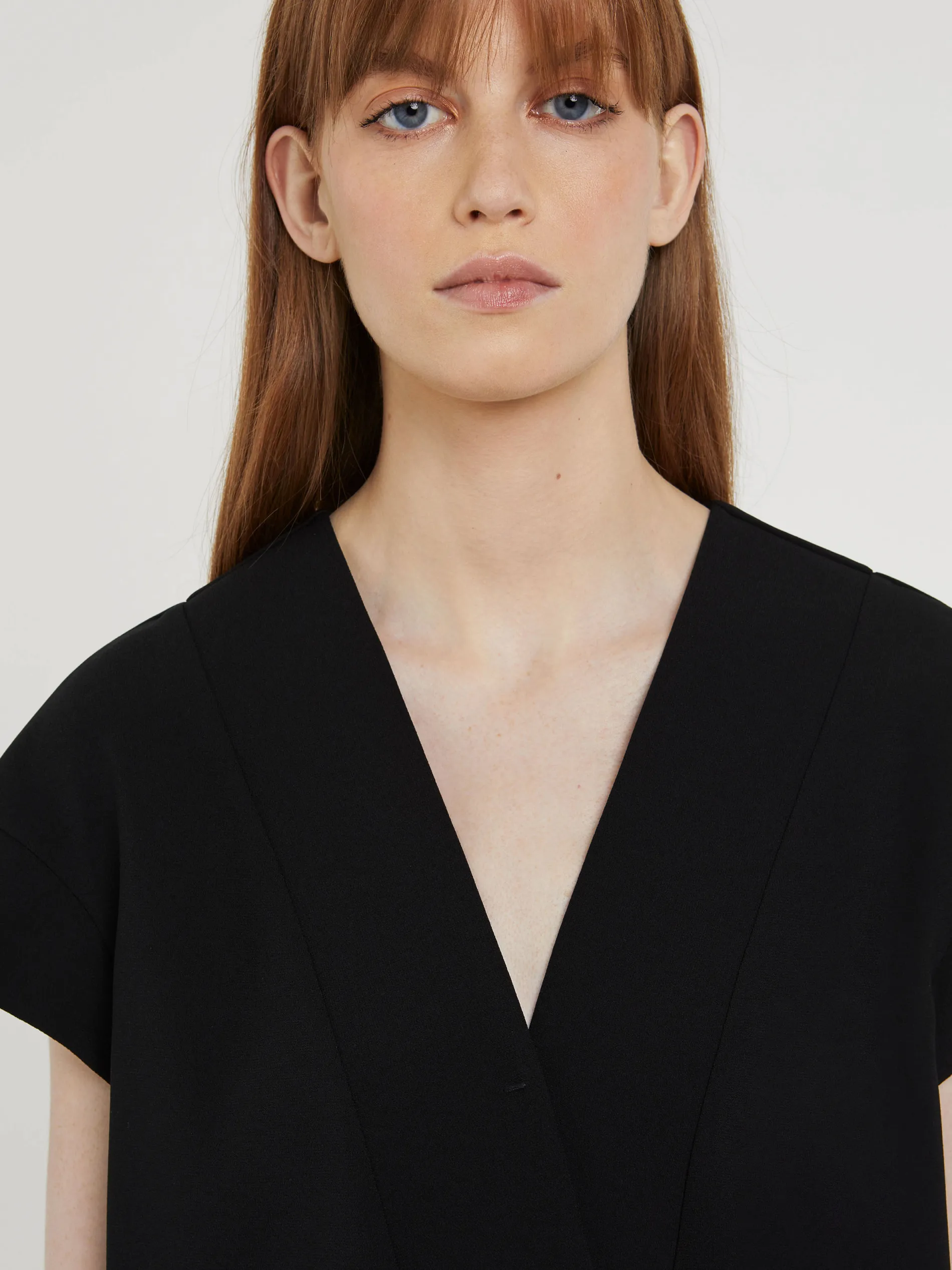 Paule Ka Haut Col V En Crepe Envers Satin<Femme Tops