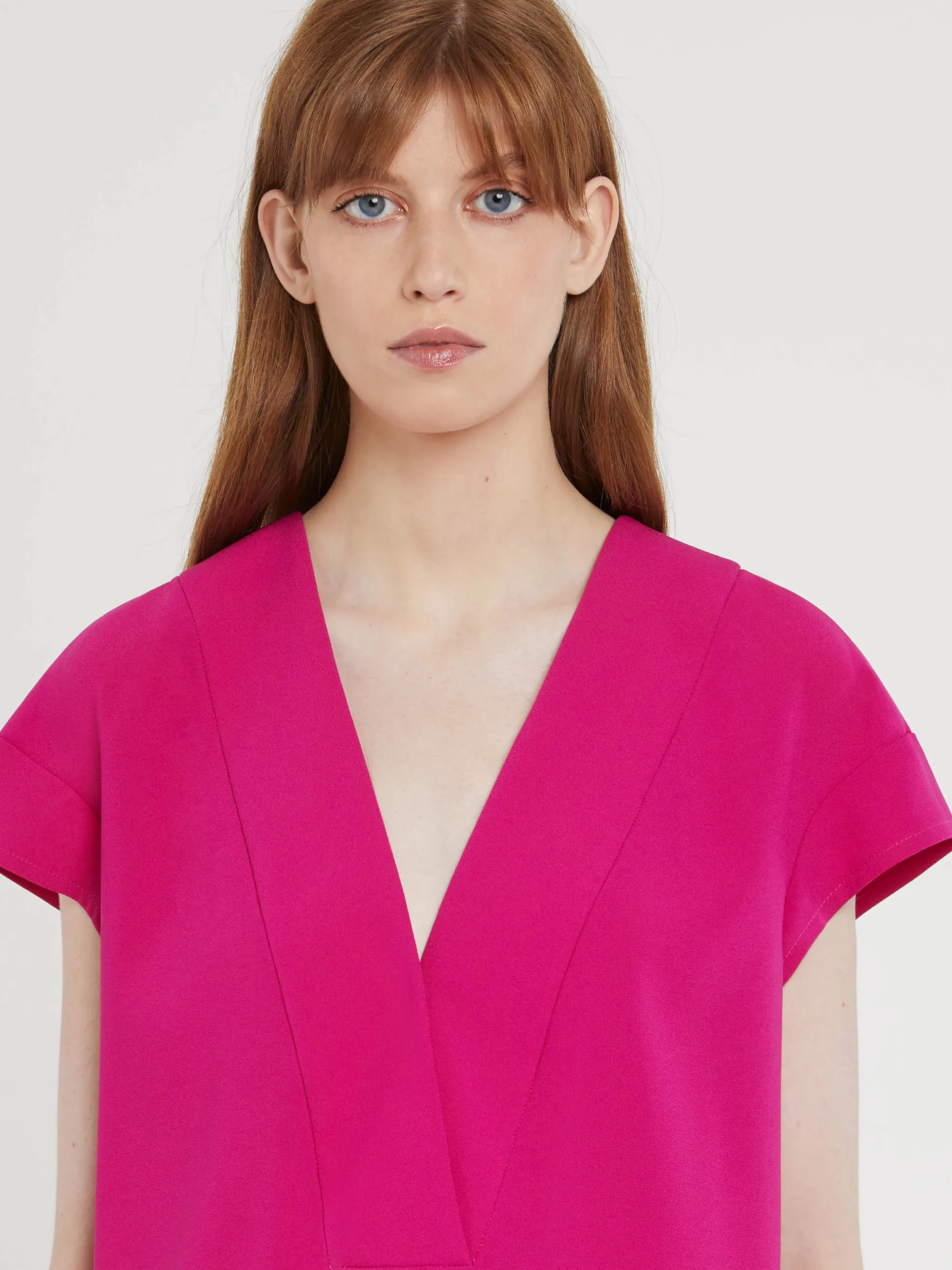 Paule Ka Haut Col V En Crepe Envers Satin<Femme Tops
