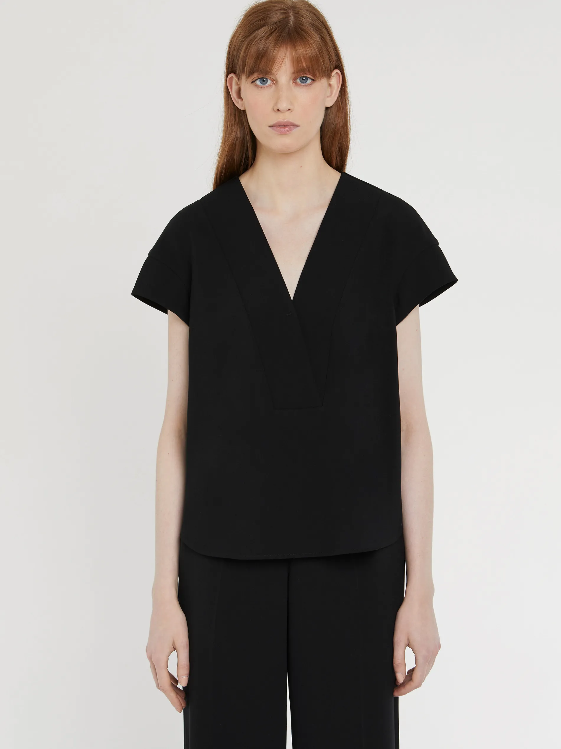 Paule Ka Haut Col V En Crepe Envers Satin<Femme Tops