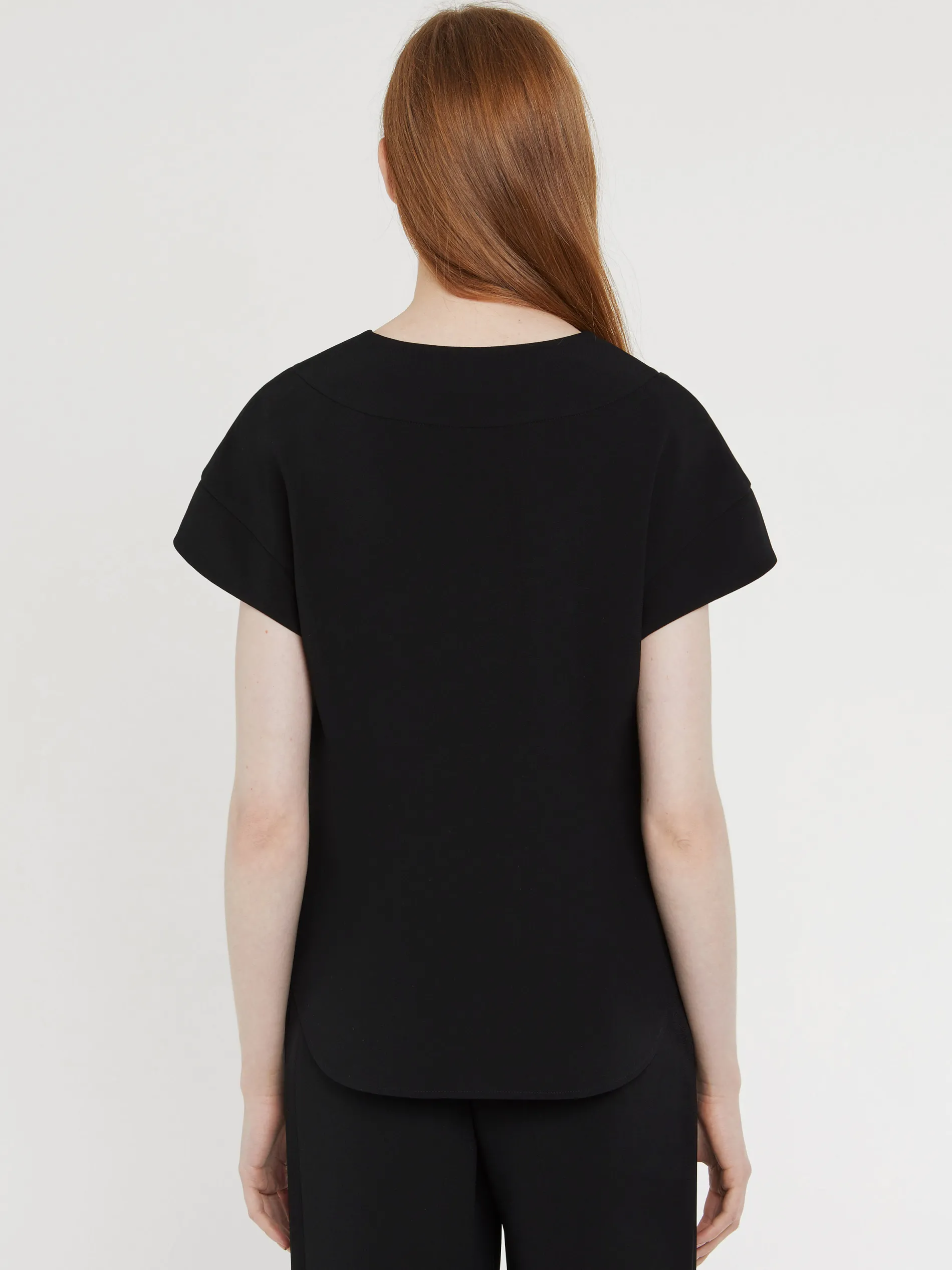 Paule Ka Haut Col V En Crepe Envers Satin<Femme Tops