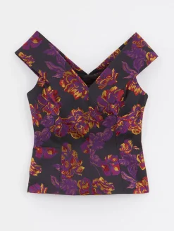 Paule Ka Haut De Ceremonie En Jacquard Floral<Femme Tops