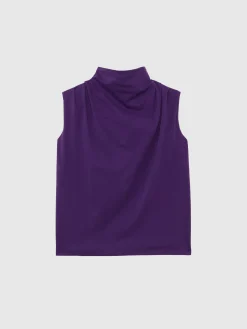 Paule Ka Haut Drape En Jersey De Coton Flamme<Femme Pulls Et Cardigans
