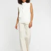 Paule Ka Haut Drape En Jersey De Coton Flamme<Femme Pulls Et Cardigans