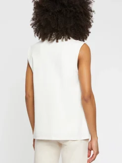 Paule Ka Haut Drape En Jersey De Coton Flamme<Femme Pulls Et Cardigans