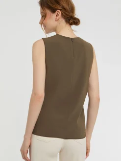 Paule Ka Haut Noue En Tissu Crepe<Femme Tops