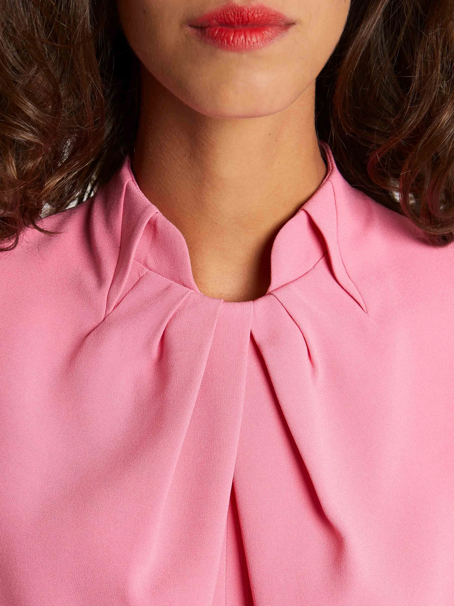 Paule Ka Haut Plisse En Tissu Crepe<Femme Tops