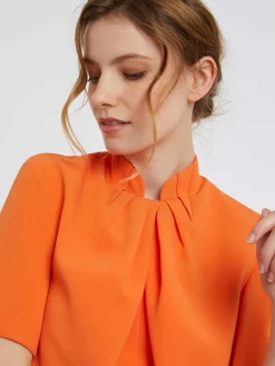 Paule Ka Haut Plisse En Tissu Crepe<Femme Tops