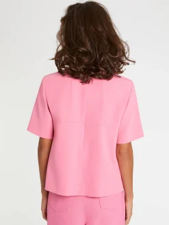 Paule Ka Haut Plisse En Tissu Crepe<Femme Tops