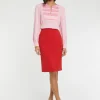 Paule Ka Jupe Courte Coupe Droite En Tissu Crepe<Femme Jupes