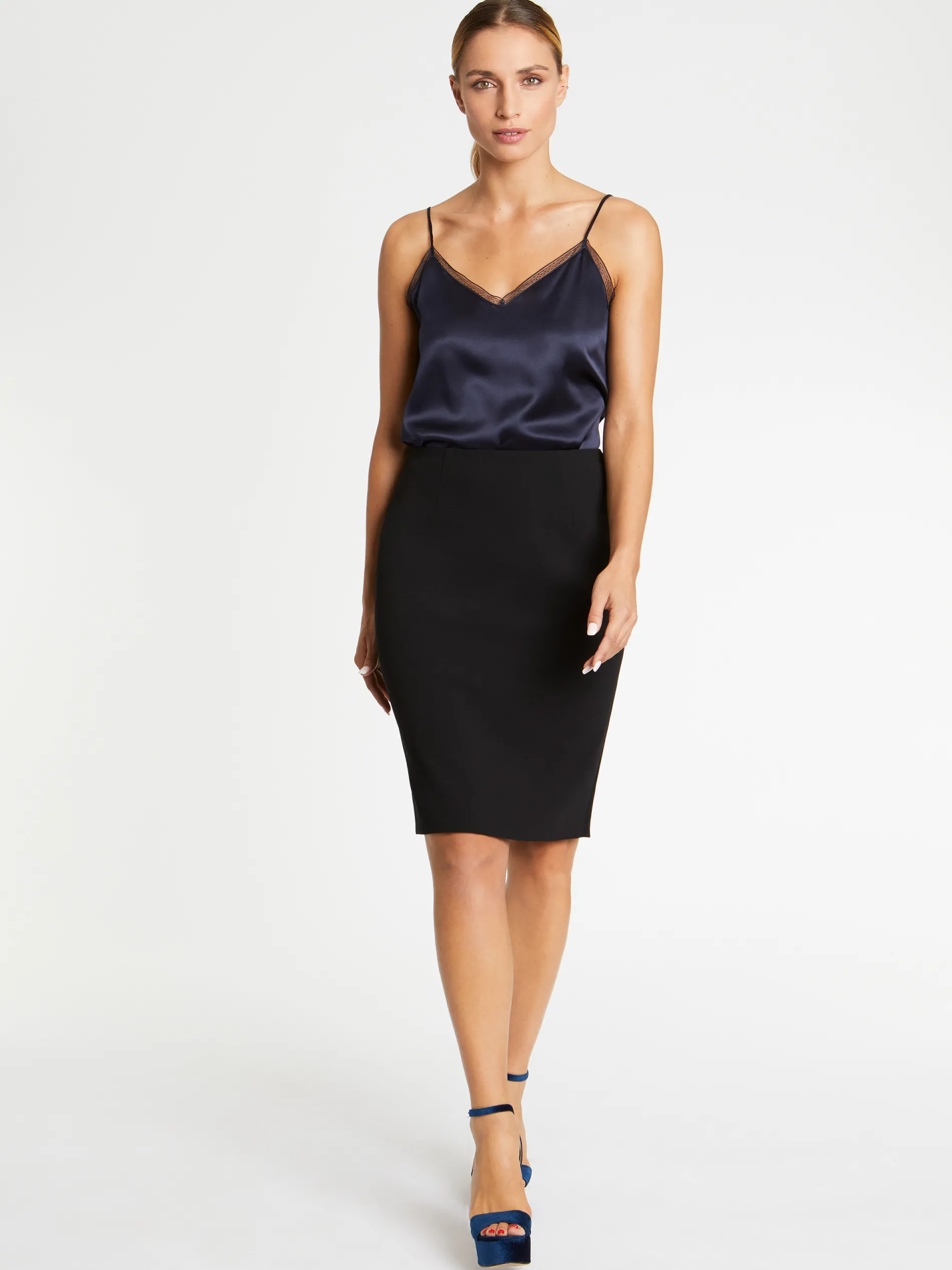 Paule Ka Jupe Courte Coupe Droite En Tissu Crepe<Femme Jupes