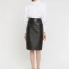 Paule Ka Jupe Droite En Cuir D'Agneau<Femme Jupes