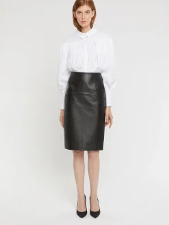 Paule Ka Jupe Droite En Cuir D'Agneau<Femme Jupes