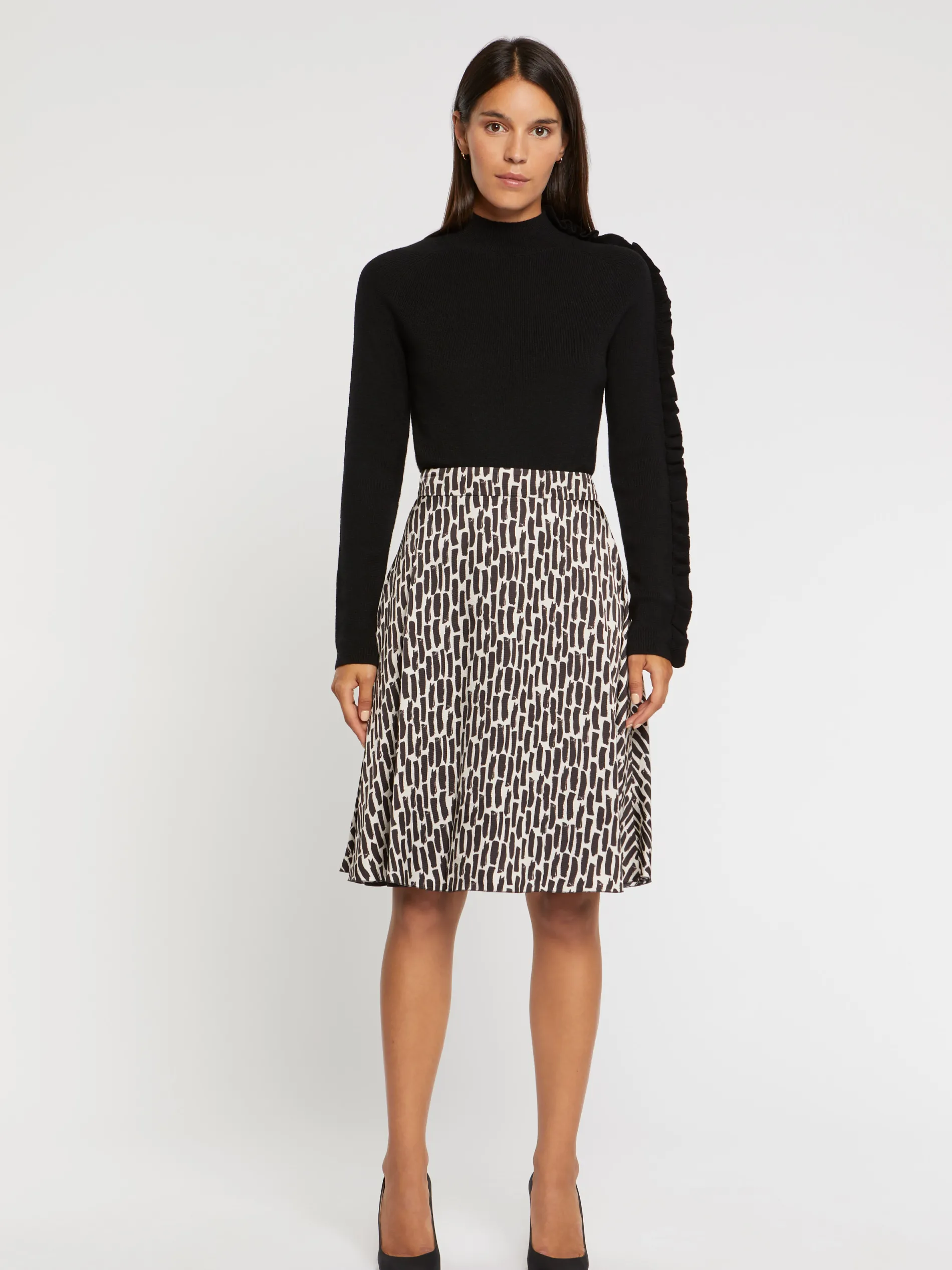 Paule Ka Jupe Imprimee Coups De Pinceau En Viscose<Femme Jupes