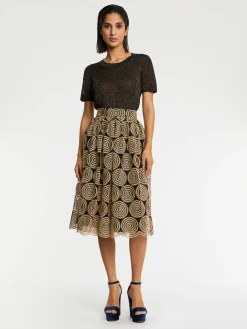 Paule Ka Jupe Midi En Tulle Brode<Femme Jupes
