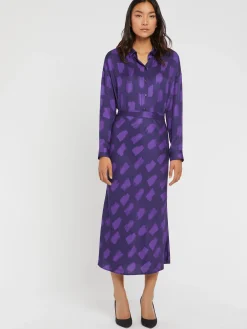 Paule Ka Jupe Mi-Longue En Viscose Imprime Tachete<Femme Jupes