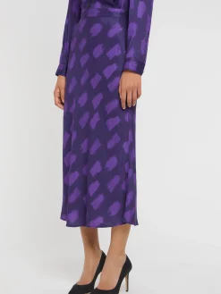 Paule Ka Jupe Mi-Longue En Viscose Imprime Tachete<Femme Jupes
