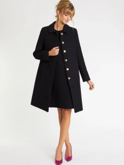 Paule Ka Manteau A Col Claudine En Laine Jacquard<Femme Manteaux