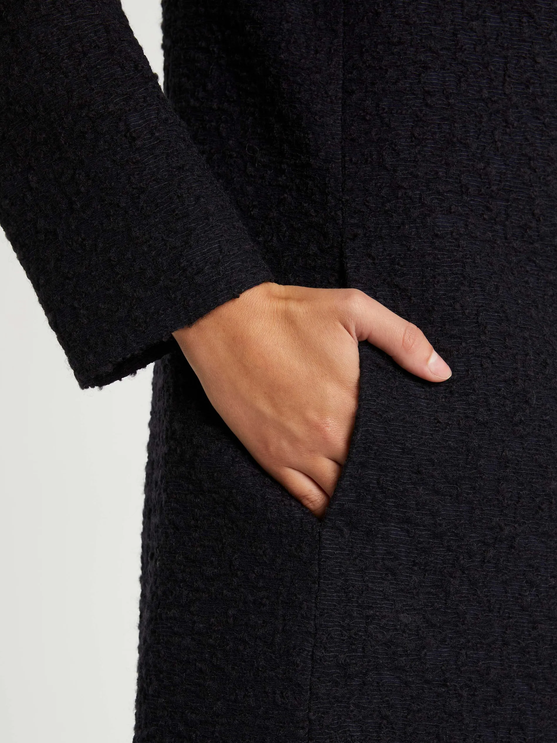 Paule Ka Manteau A Col Claudine En Laine Jacquard<Femme Manteaux