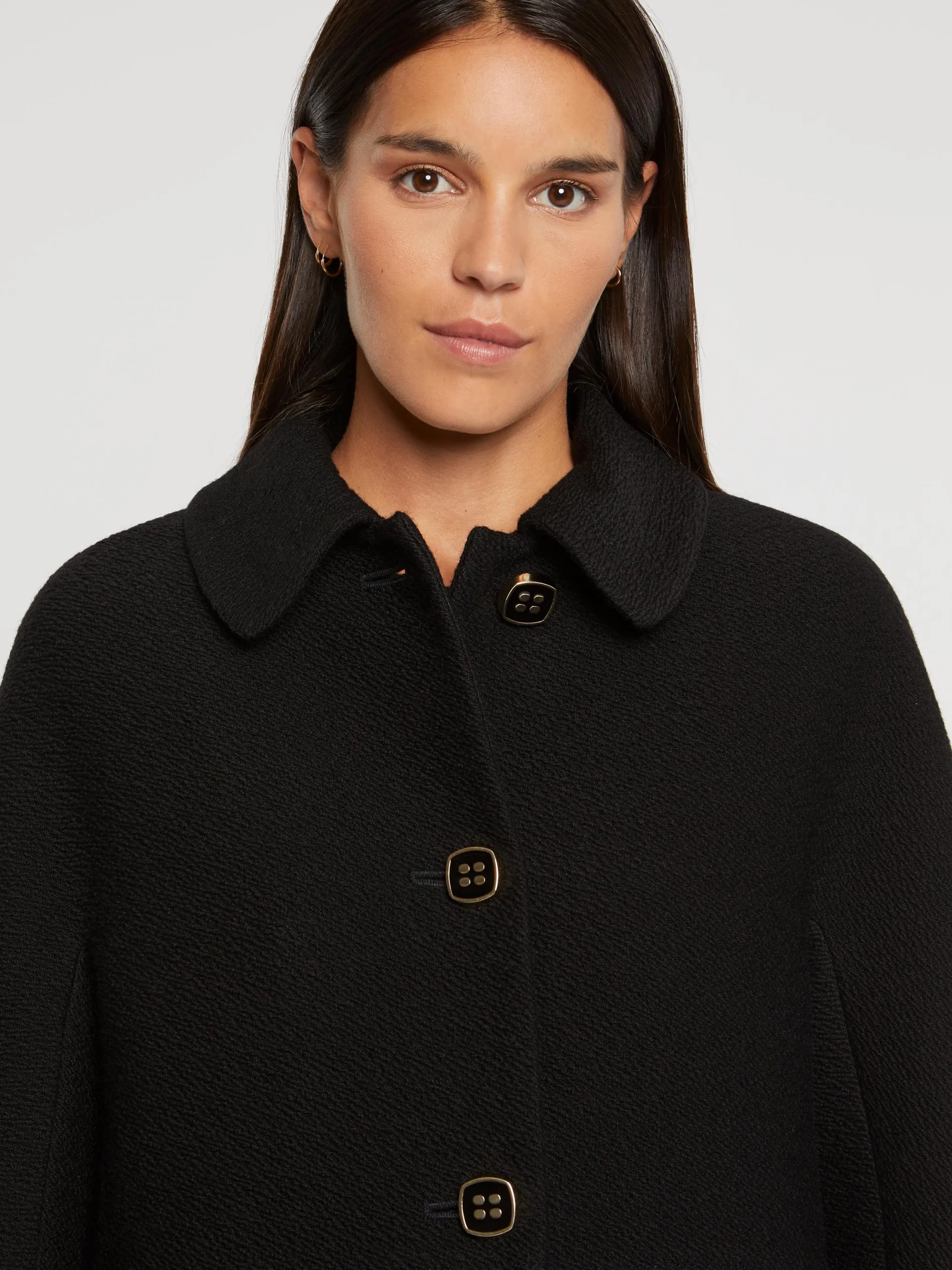 Paule Ka Manteau A Col Claudine En Laine Reliefee<Femme Manteaux