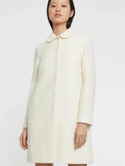 Paule Ka Manteau A Col Claudine En Laine Jacquard<Femme Manteaux