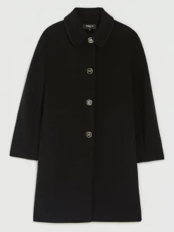 Paule Ka Manteau A Col Claudine En Laine Reliefee<Femme Manteaux