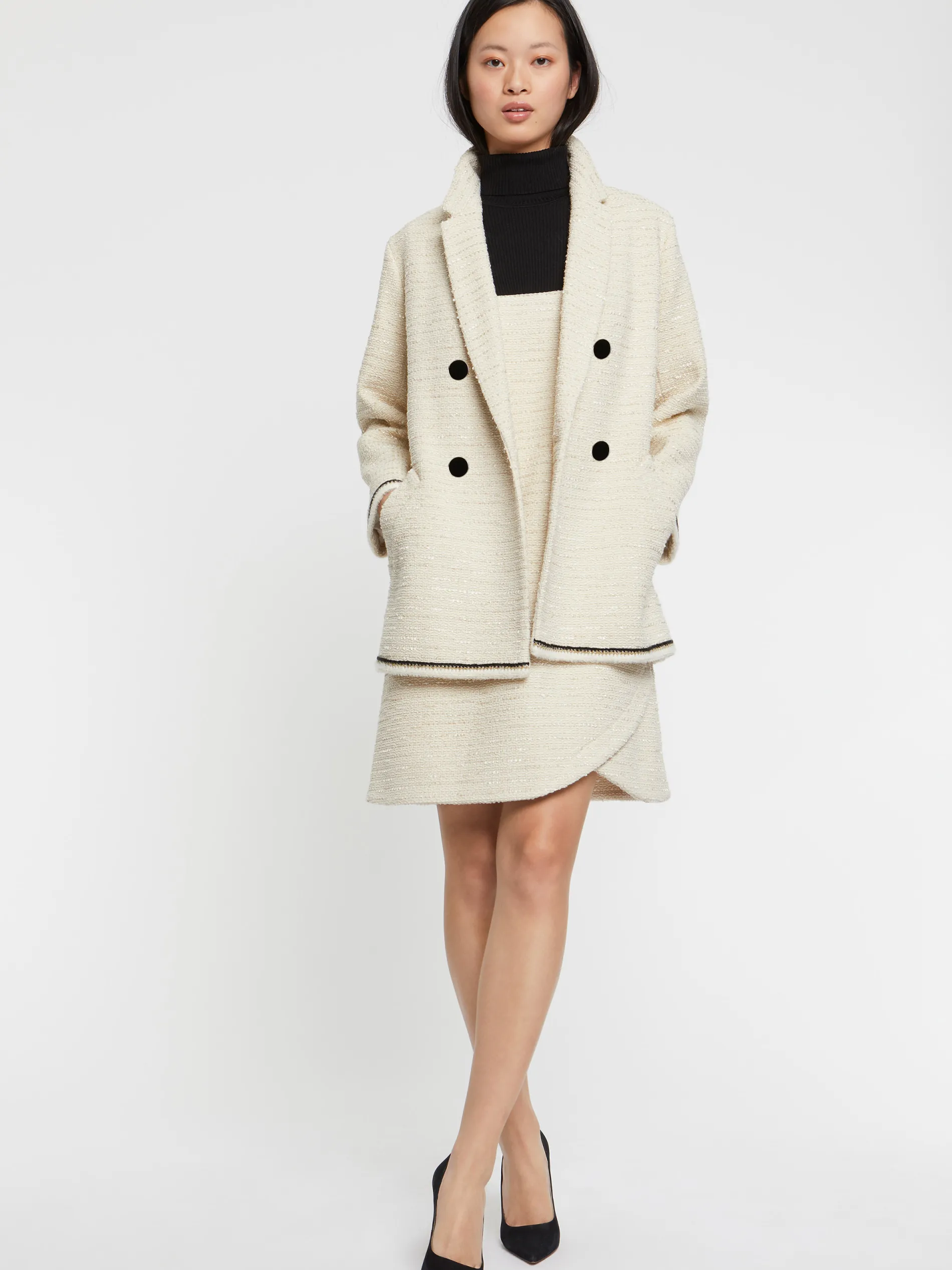 Paule Ka Manteau Bijou En Tweed<Femme Manteaux