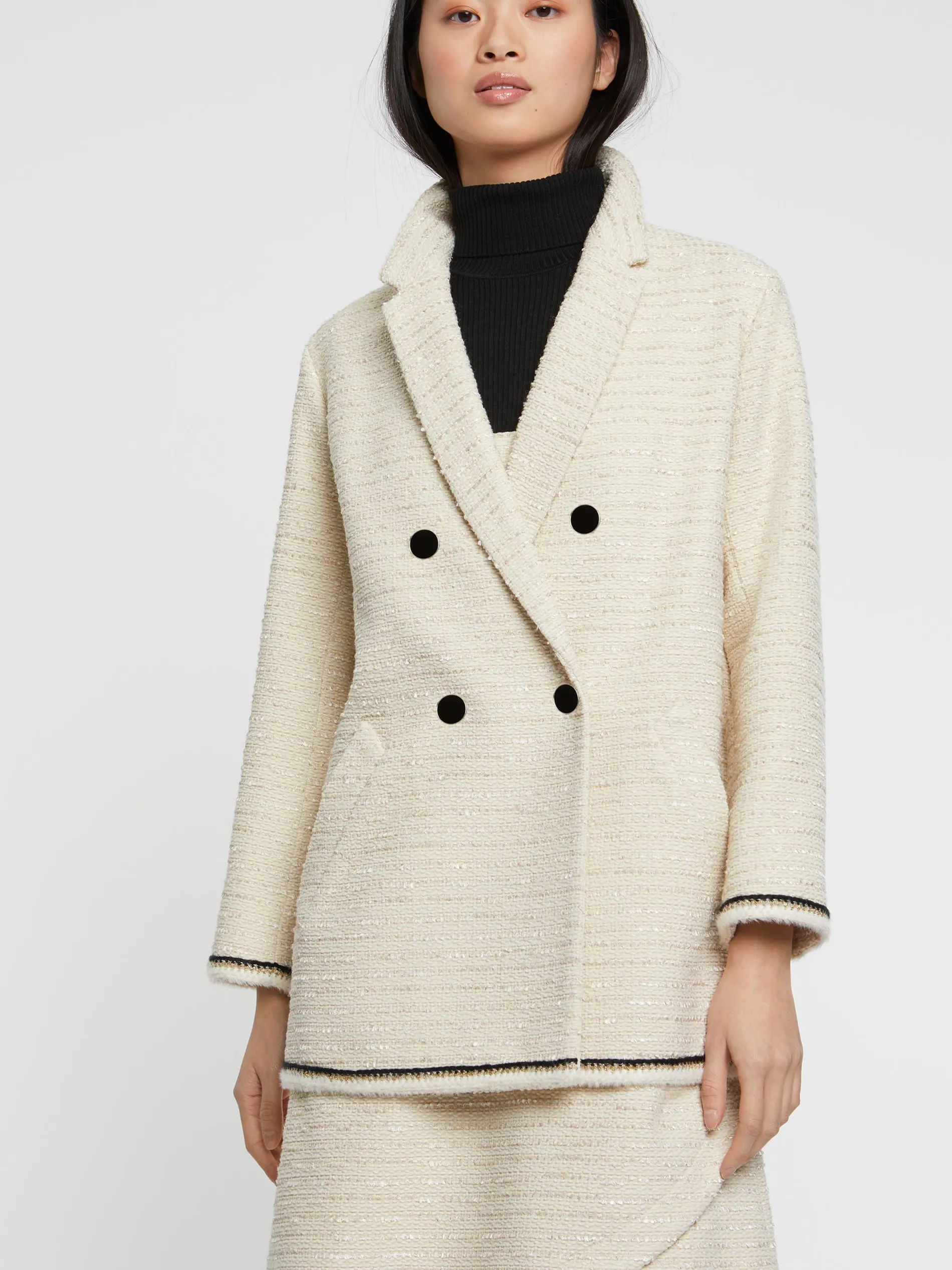 Paule Ka Manteau Bijou En Tweed<Femme Manteaux