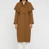 Paule Ka Manteau Ceinture A Bavolets En Viscose<Femme Manteaux