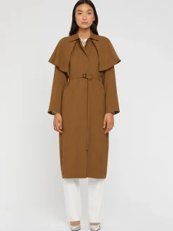 Paule Ka Manteau Ceinture A Bavolets En Viscose<Femme Manteaux