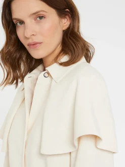 Paule Ka Manteau Ceinture A Bavolets En Viscose<Femme Manteaux