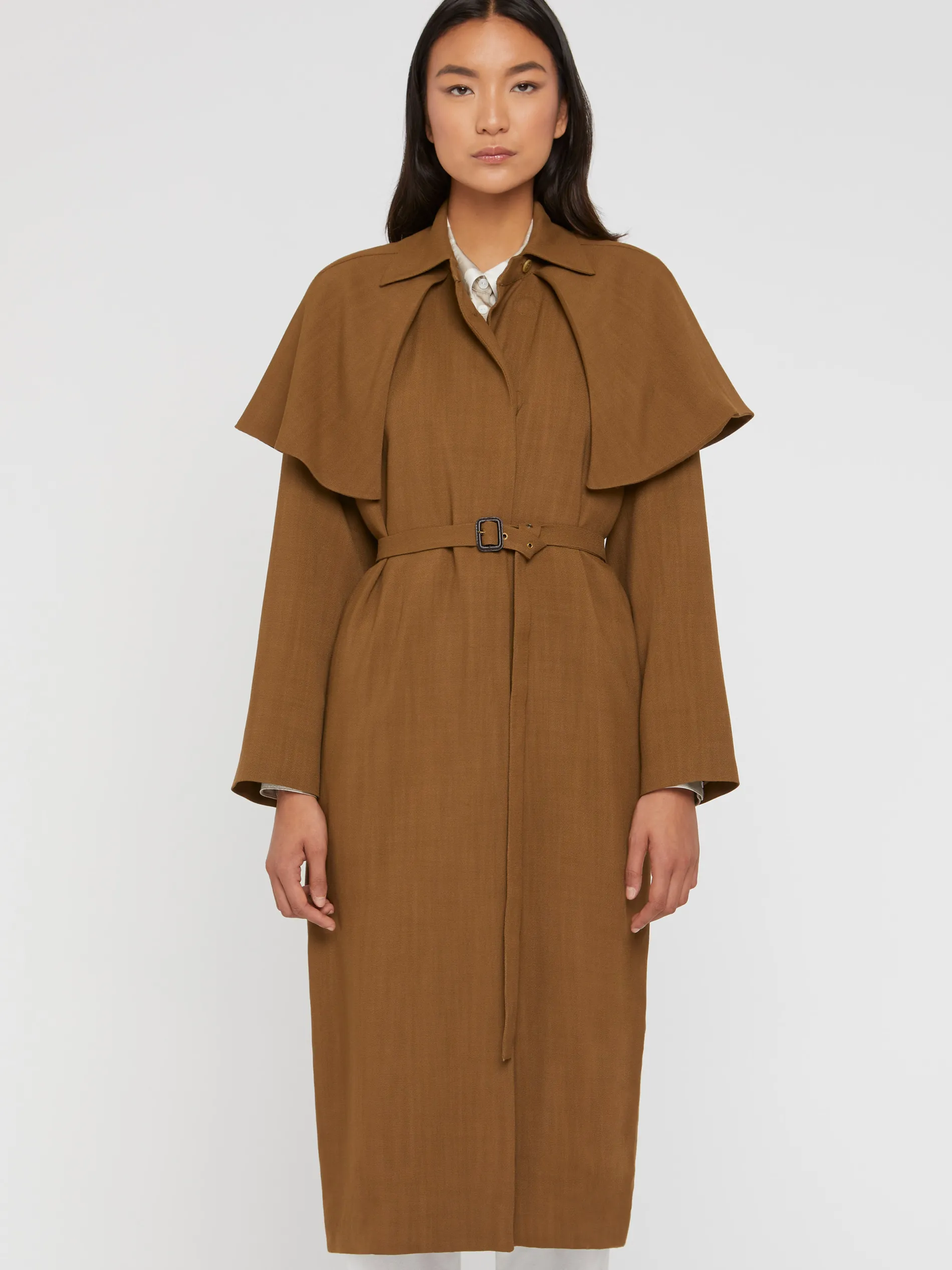 Paule Ka Manteau Ceinture A Bavolets En Viscose<Femme Manteaux