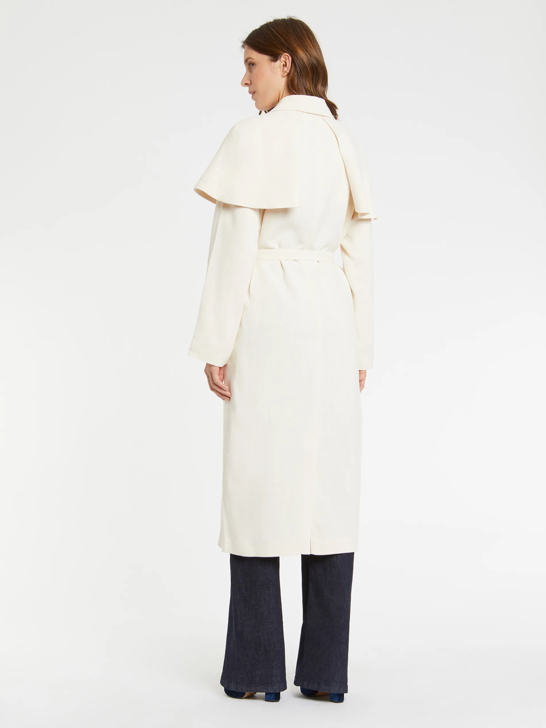 Paule Ka Manteau Ceinture A Bavolets En Viscose<Femme Manteaux