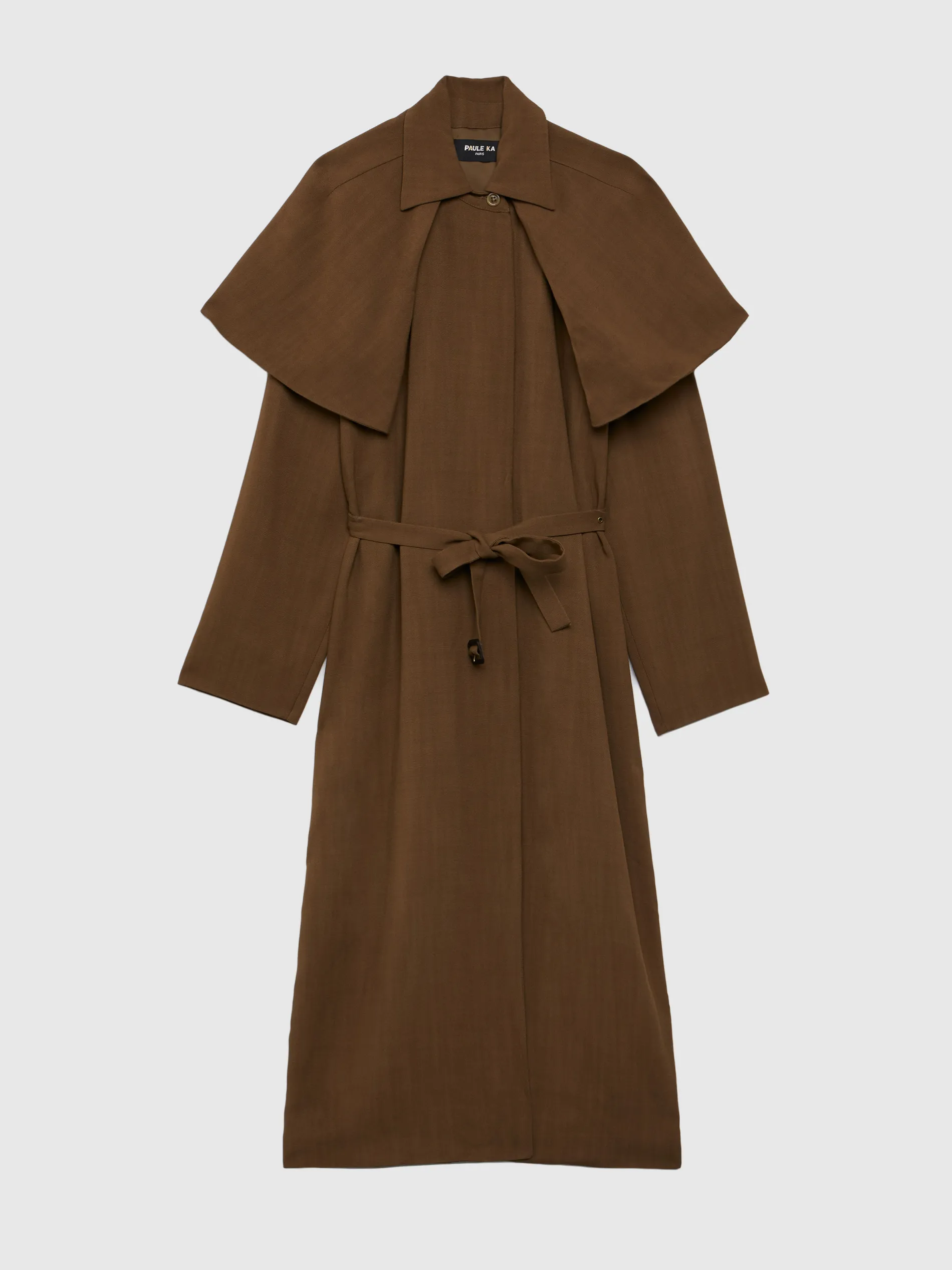 Paule Ka Manteau Ceinture A Bavolets En Viscose<Femme Manteaux