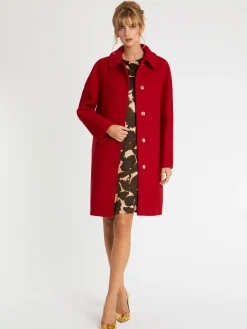 Paule Ka Manteau Droit En Drap De Laine<Femme Manteaux