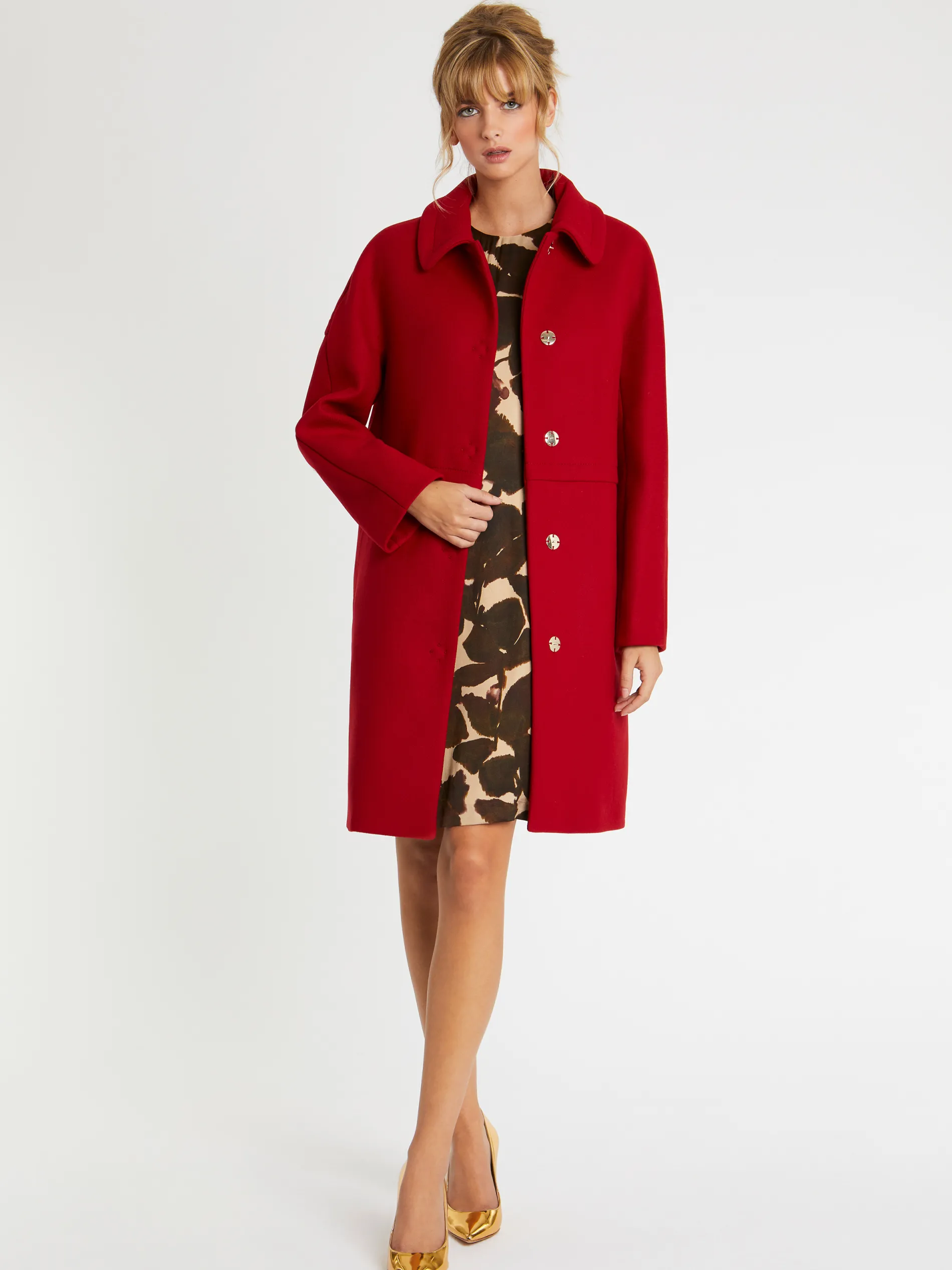 Paule Ka Manteau Droit En Drap De Laine<Femme Manteaux