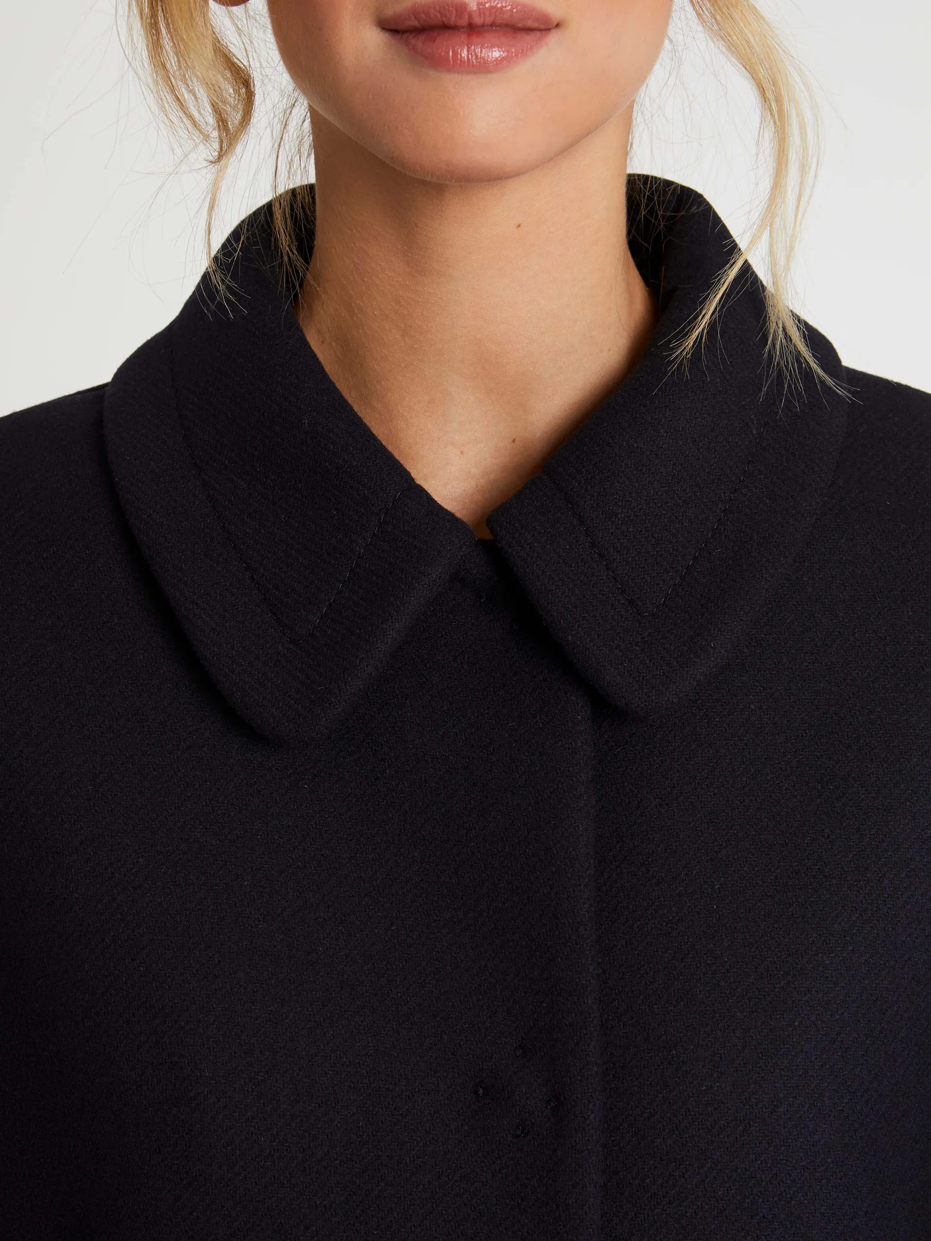 Paule Ka Manteau Droit En Drap De Laine<Femme Manteaux