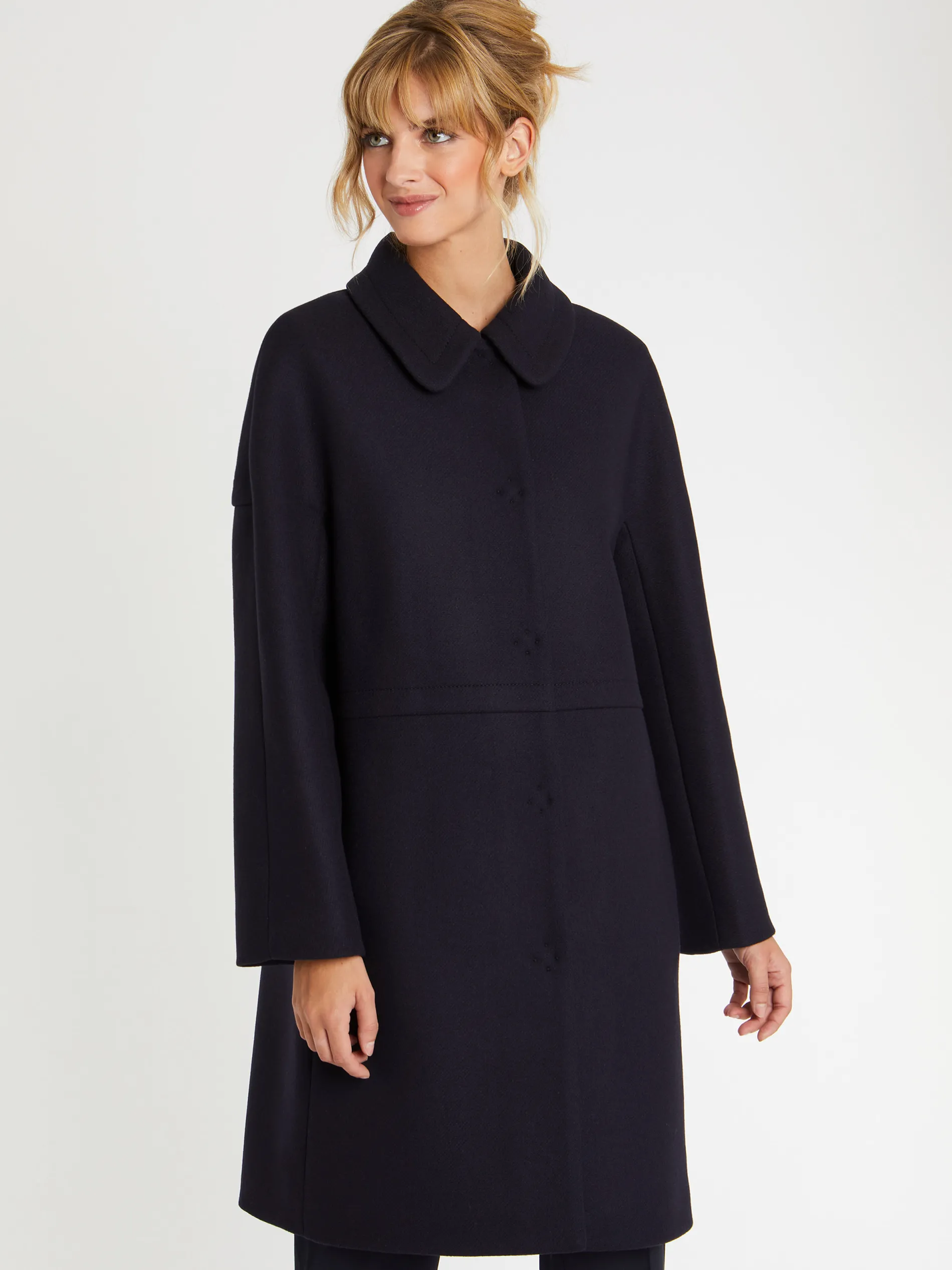Paule Ka Manteau Droit En Drap De Laine<Femme Manteaux