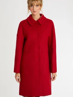 Paule Ka Manteau Droit En Drap De Laine<Femme Manteaux