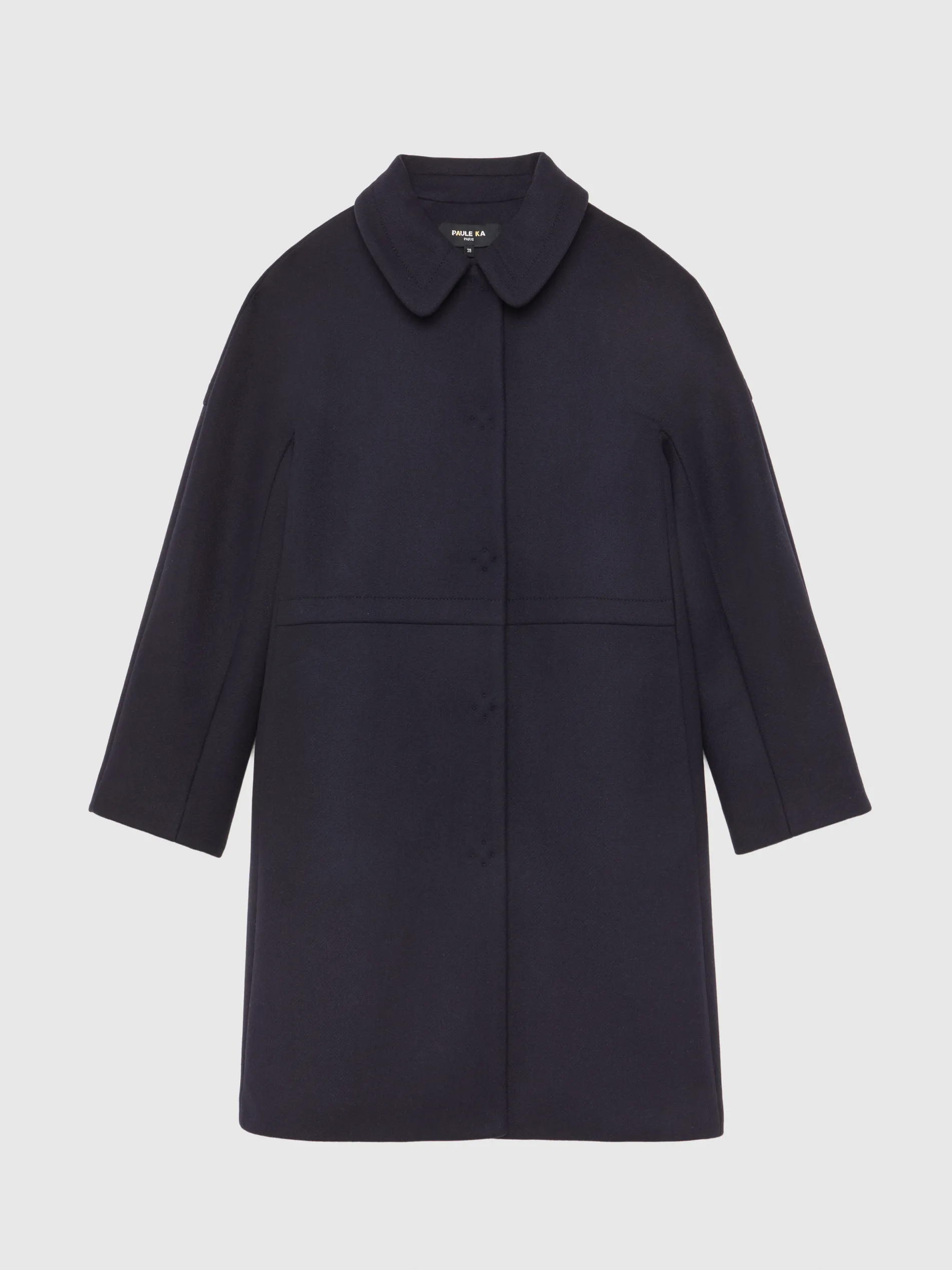 Paule Ka Manteau Droit En Drap De Laine<Femme Manteaux