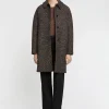 Paule Ka Manteau Droit En Laine Mouchetee<Femme Manteaux