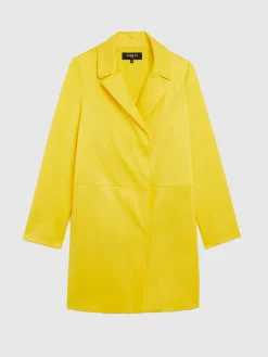 Paule Ka Manteau Droit En Satin Duchesse<Femme Manteaux
