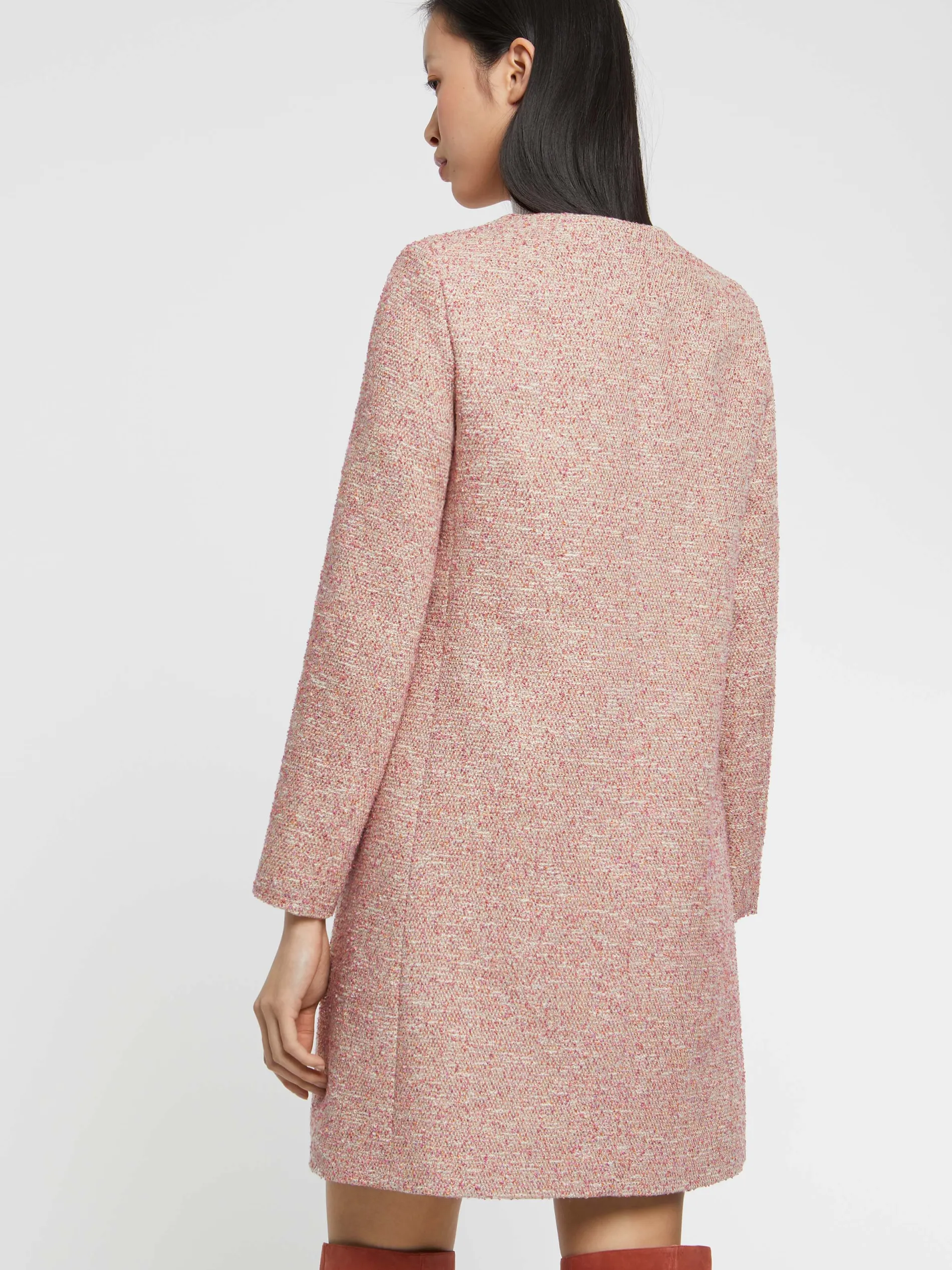 Paule Ka Manteau Droit En Tweed Mouchete<Femme Manteaux