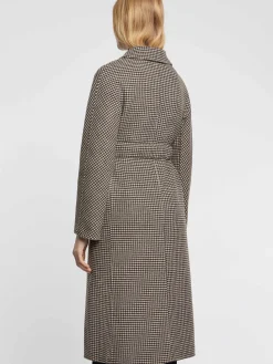 Paule Ka Manteau Long A Motifs Pied-De-Poule En Laine<Femme Manteaux
