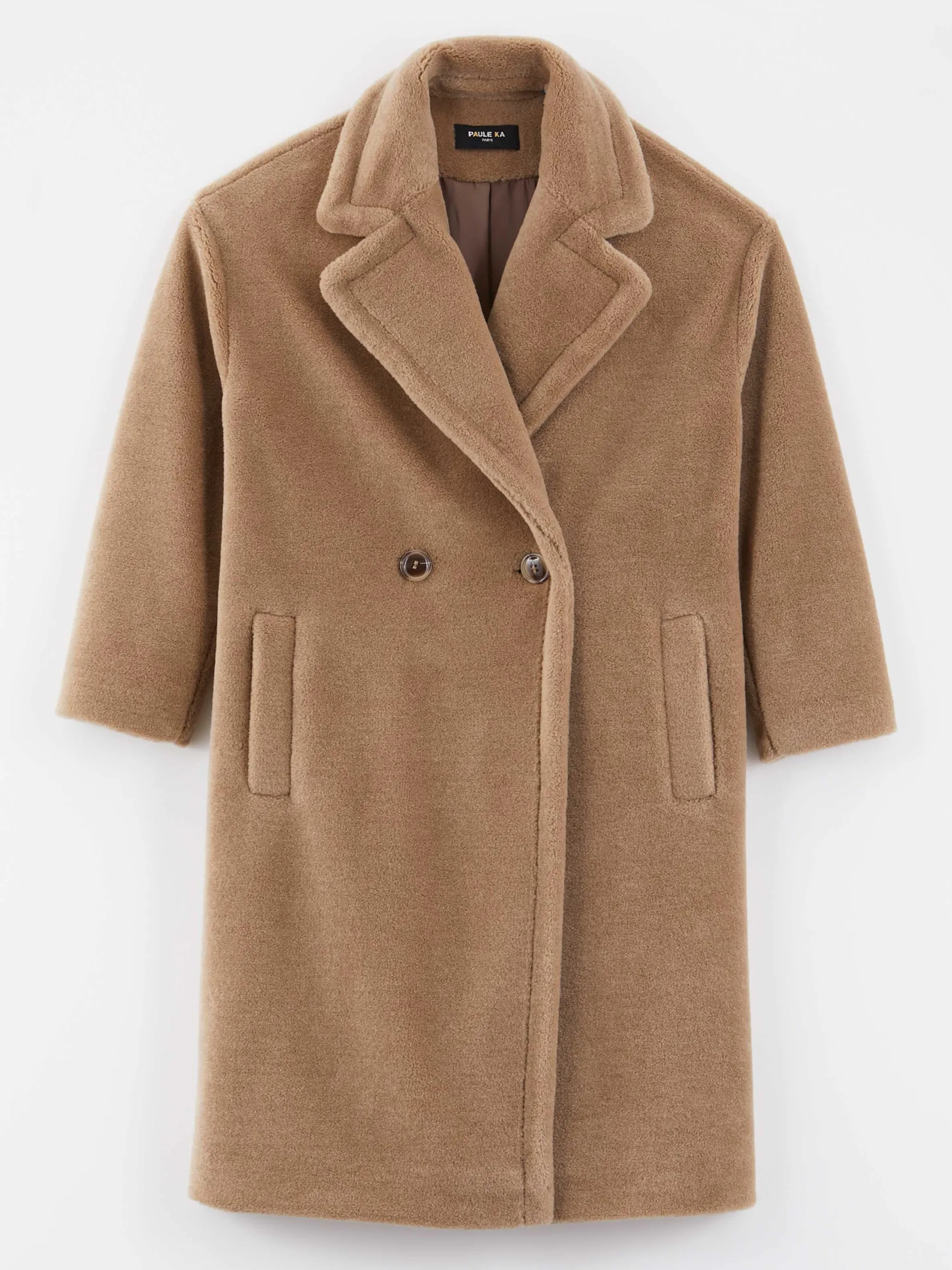 Paule Ka Manteau Long En Laine Bouclee<Femme Manteaux